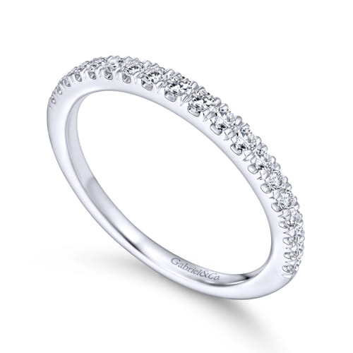 18K White Gold Matching Wedding Band