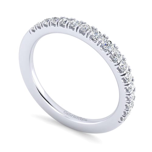 18K White Gold Matching Wedding Band