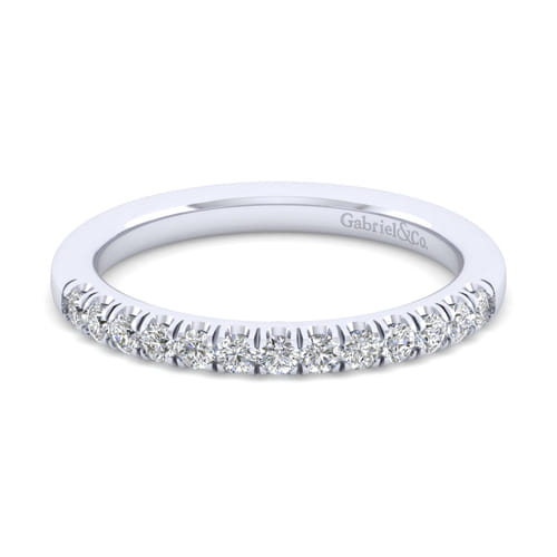 18K White Gold Matching Wedding Band