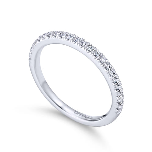 18K White Gold Matching Wedding Band