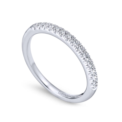 18K White Gold Matching Wedding Band
