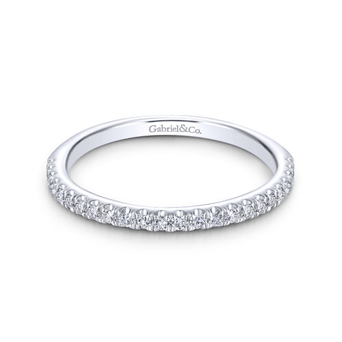 18K White Gold Matching Wedding Band