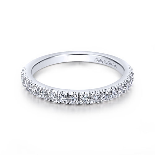 18K White Gold Matching Wedding Band