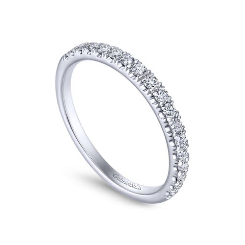 18K White Gold Matching Wedding Band