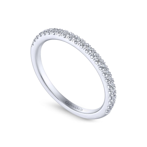 18K White Gold Matching Wedding Band
