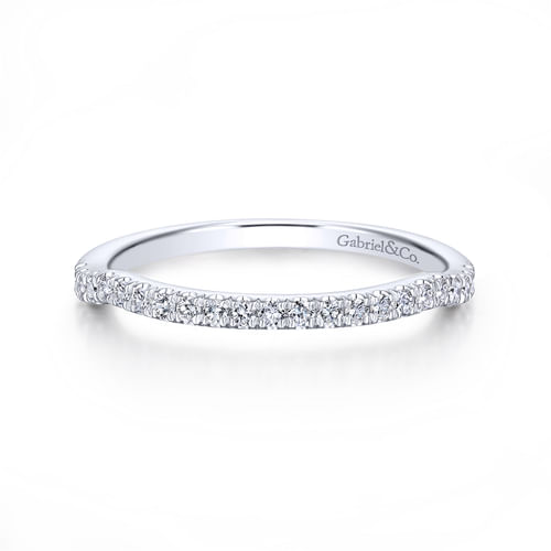 18K White Gold Matching Wedding Band