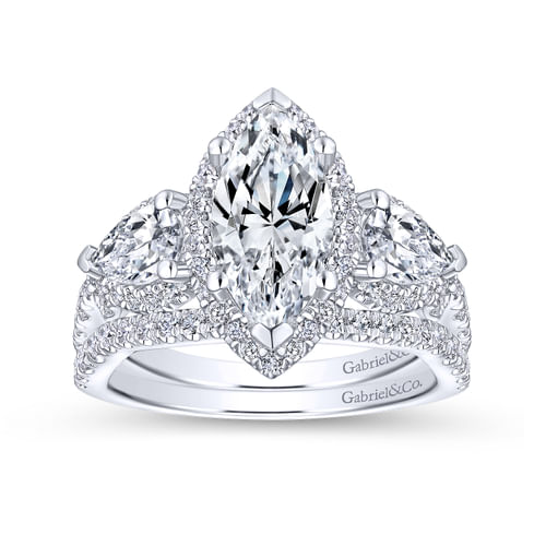 18K White Gold Matching Wedding Band