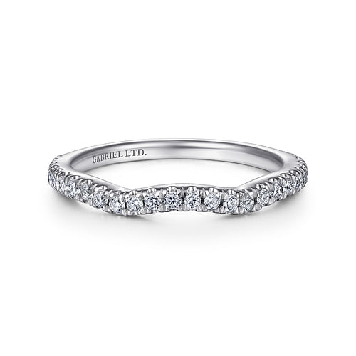 18K White Gold Matching Wedding Band