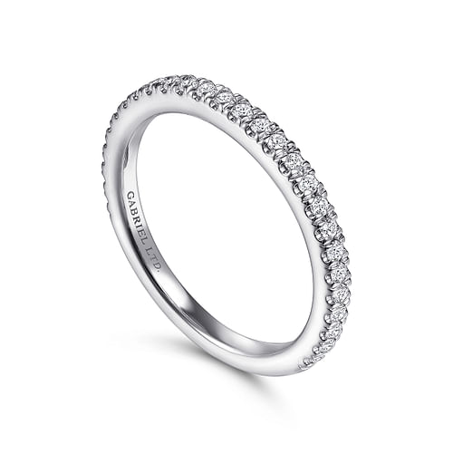 18K White Gold Matching Wedding Band