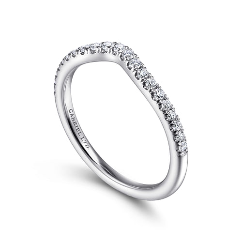 18K White Gold Matching Wedding Band