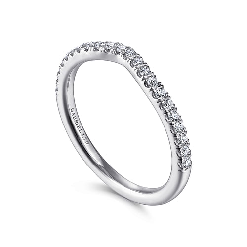 18K White Gold Matching Wedding Band