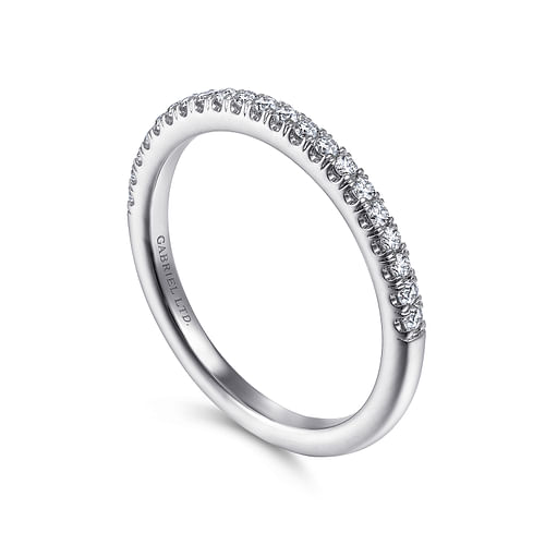 18K White Gold Matching Wedding Band