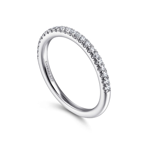 18K White Gold Matching Wedding Band