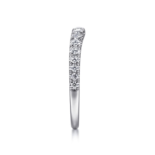 18K White Gold Matching Wedding Band