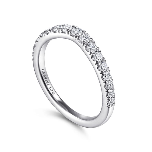 18K White Gold Matching Wedding Band