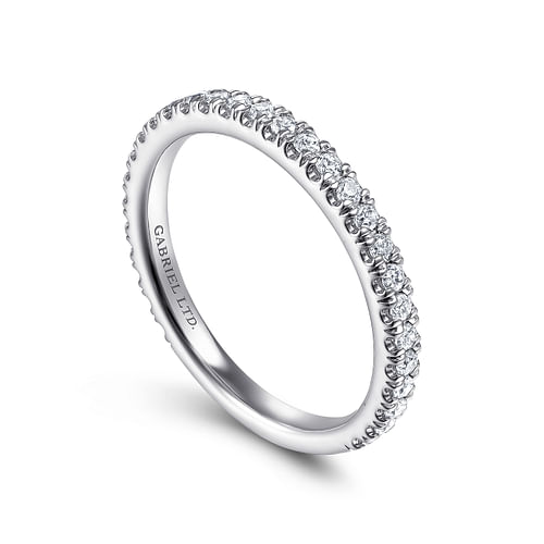 18K White Gold Matching Wedding Band