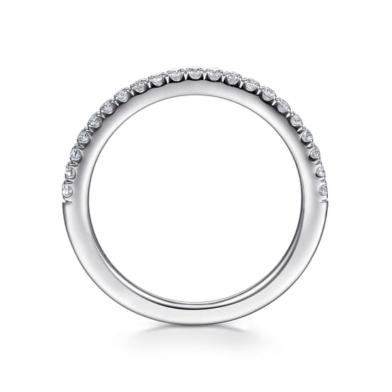 18K White Gold Matching Wedding Band angle 2