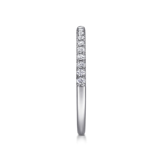 18K White Gold Matching Wedding Band angle 5