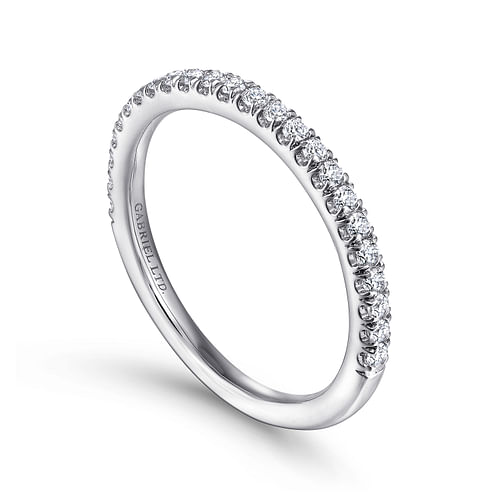 18K White Gold Matching Wedding Band