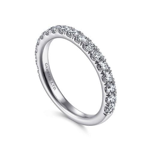 18K White Gold Matching Wedding Band