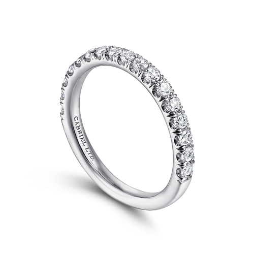 18K White Gold Matching Wedding Band