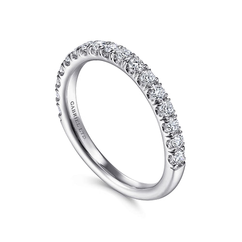 18K White Gold Matching Wedding Band