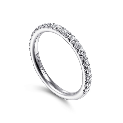 18K White Gold Matching Wedding Band