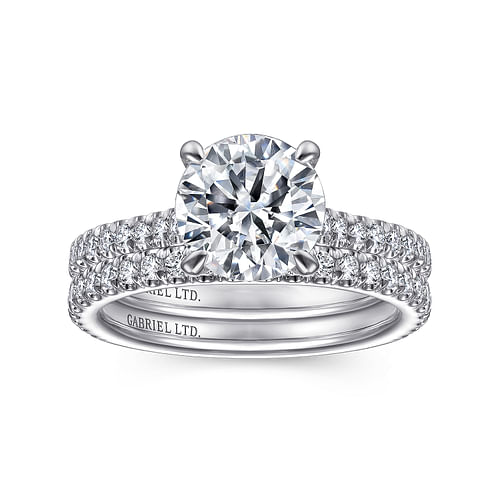 18K White Gold Matching Wedding Band