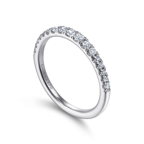 18K White Gold Matching Wedding Band