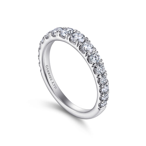 18K White Gold Matching Wedding Band