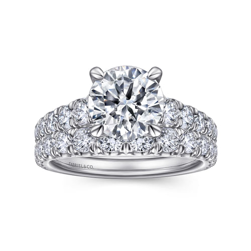 18K White Gold Matching Wedding Band