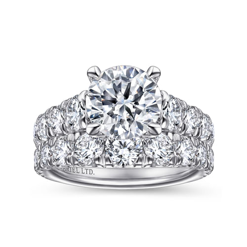 18K White Gold Matching Wedding Band