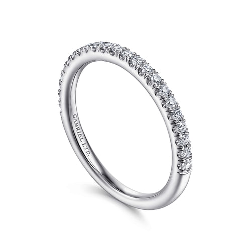 18K White Gold Matching Wedding Band