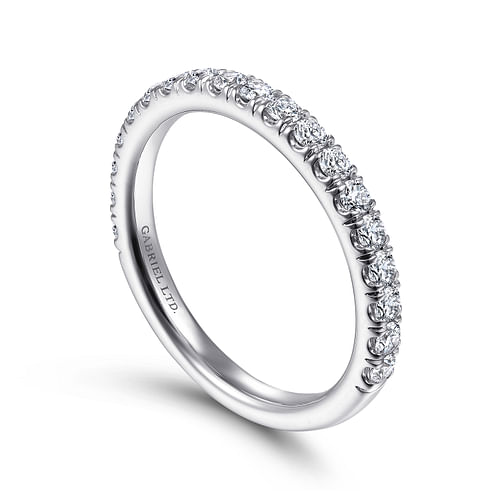 18K White Gold Matching Wedding Band