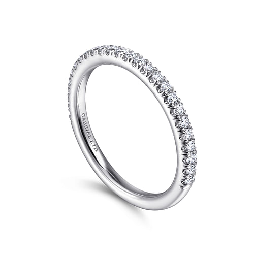 18K White Gold Matching Wedding Band