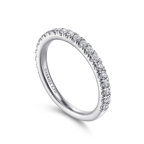 18K White Gold Matching Wedding Band