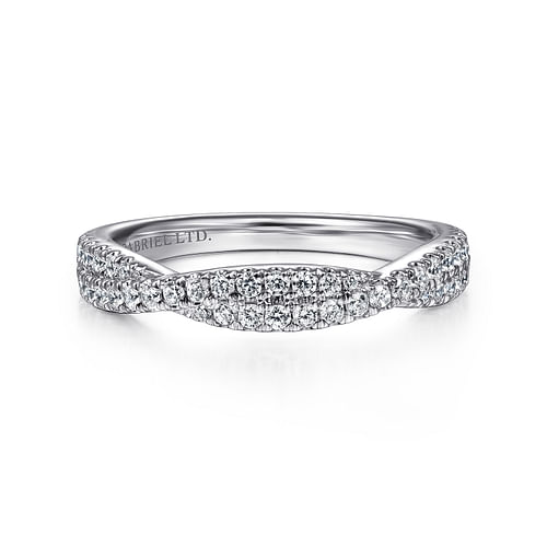 18K White Gold Matching Wedding Band