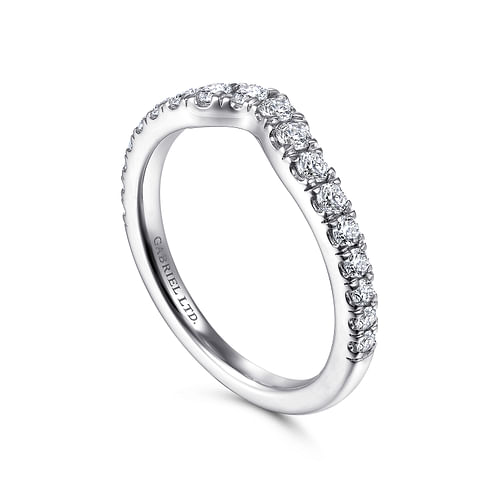 18K White Gold Matching Wedding Band