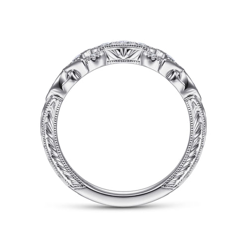 18K White Gold Matching Wedding Band