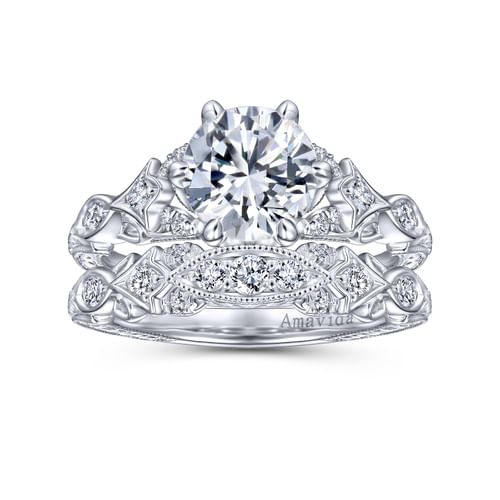 18K White Gold Matching Wedding Band