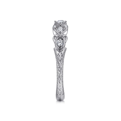 18K White Gold Matching Wedding Band