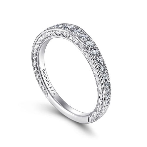 18K White Gold Matching Wedding Band