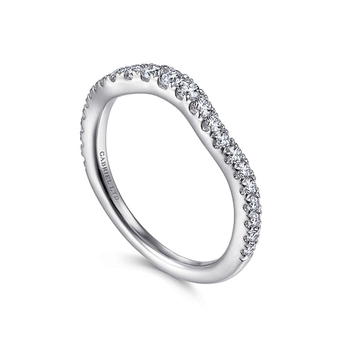 18K White Gold Matching Wedding Band