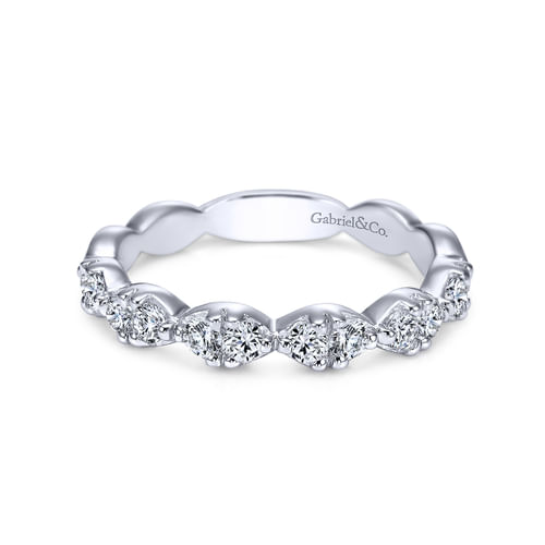 18K White Gold Matching Wedding Band