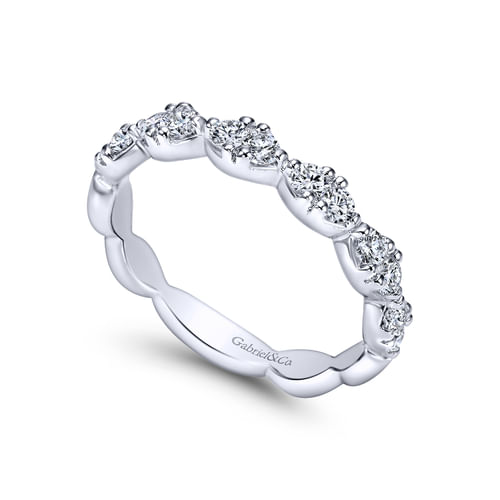 18K White Gold Matching Wedding Band