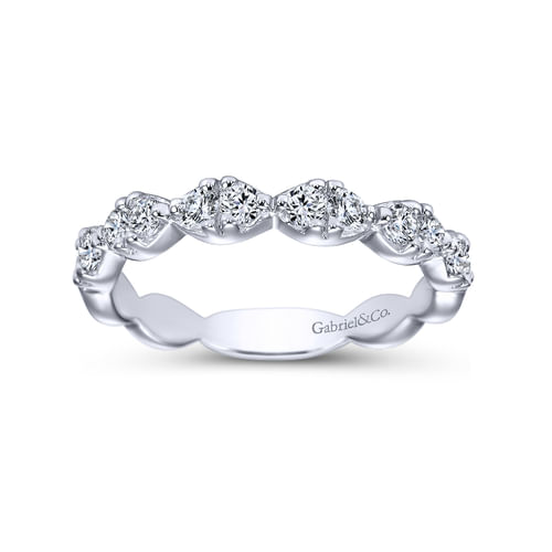 18K White Gold Matching Wedding Band