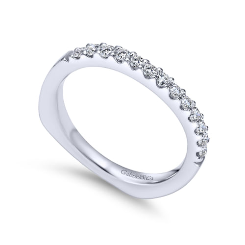 18K White Gold Matching Wedding Band