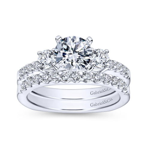 18K White Gold Matching Wedding Band
