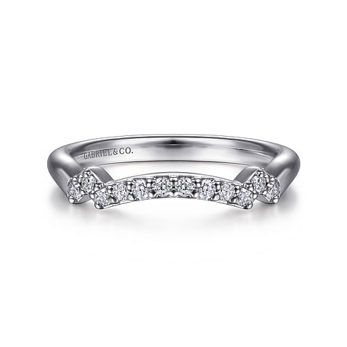 18K White Gold Matching Wedding Band