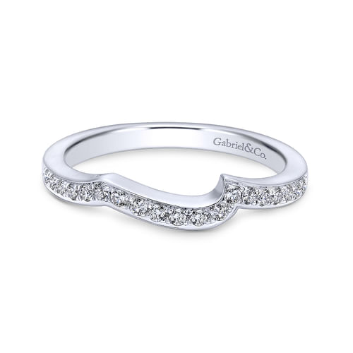 18K White Gold Matching Wedding Band